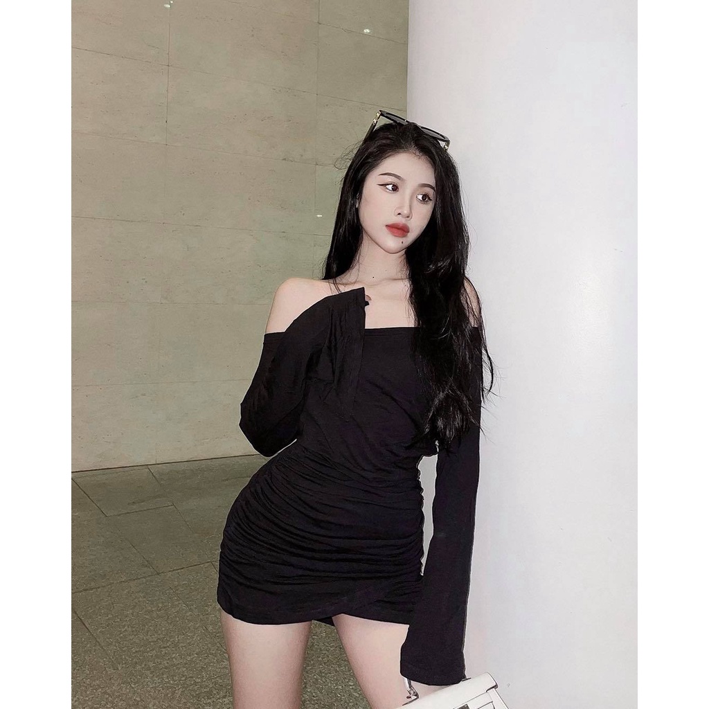 Đầm Tay Dài Cổ Thuyền Nhún Yoona 1670