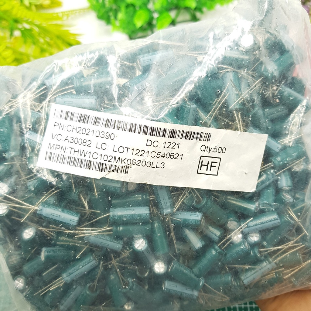 Tụ Hóa 1000uF 16V 8x20MM Tụ phân cực 1000uf cho lọc nguồn DIY - KhoDienTu