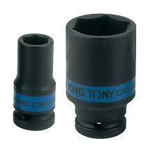 Đầu tuýp đen-dài-mỏng 3/4″ lục giác đủ size từ 17mm===> 32mm Kingtony 683532M