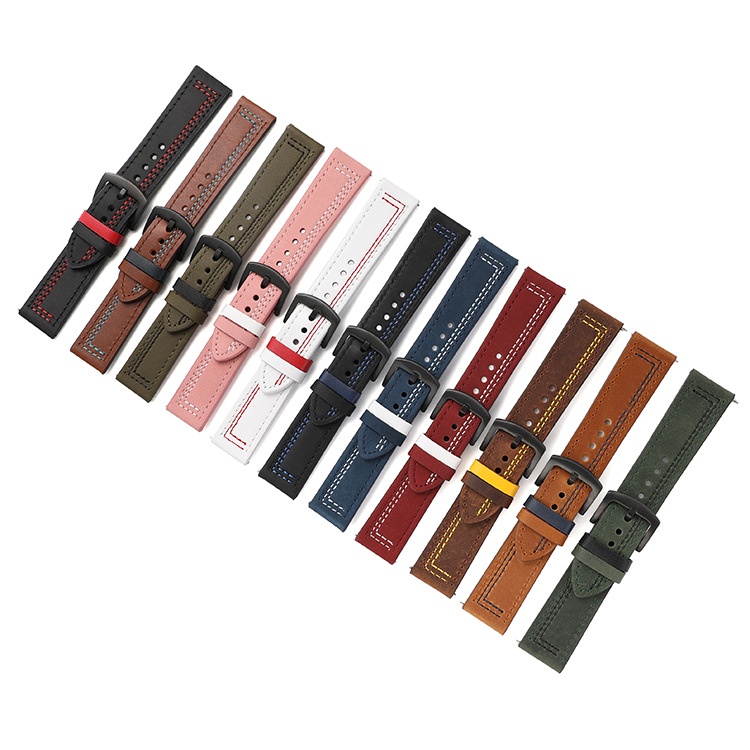 SAMSUNG Dây Đeo Bằng Da Thật Thay Thế Cho Đồng Hồ Thông Minh Huawei Watch GT 42/46mm 42/46mm 18/20/22mm