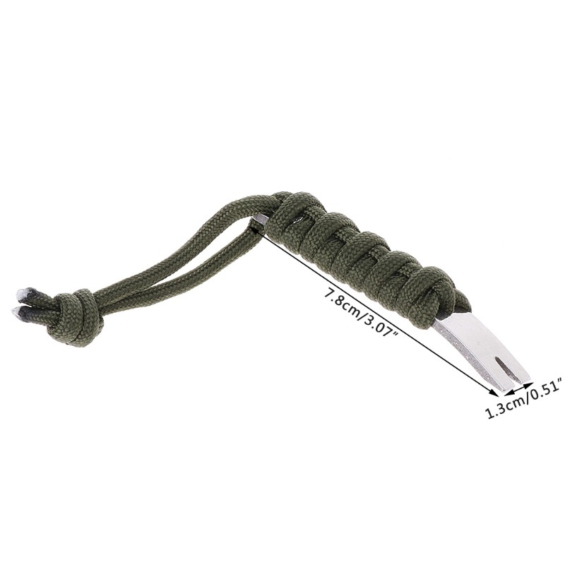 SUP Mini EDC Tool Crank Crowbar Pocket Pry Bar Paracord Scraper Opener Winder Staple