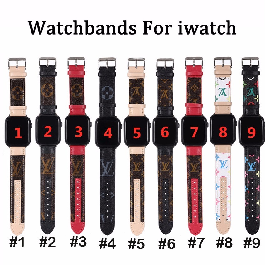 Vòng đeo tay thay thế chất liệu da cho Apple Watch Band 44mm 40mm 38mm 42mm iwatch Series 6 SE 5 4 3 2 1