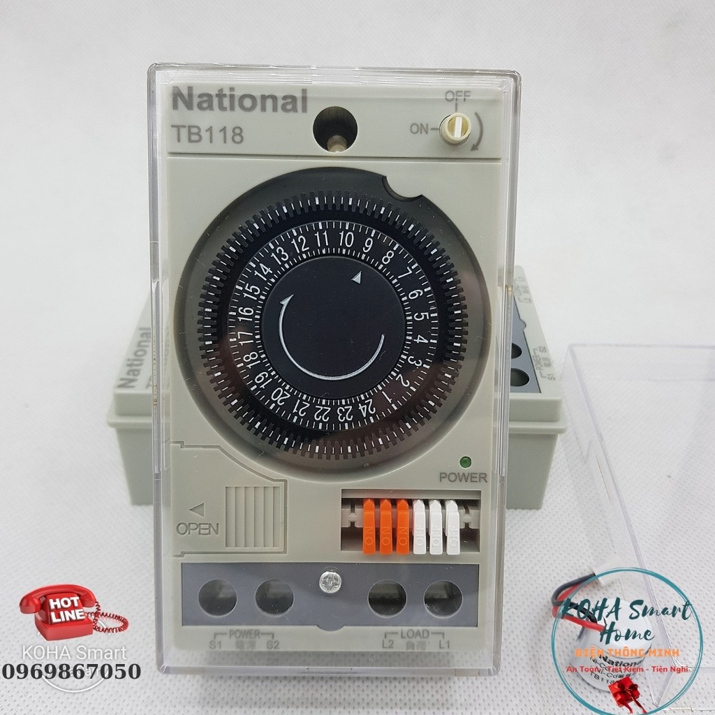 Timer hẹn giờ National TB118 - Rơle thời gian thực - đồng hồ hẹn giờ tốt nhất (Kèm Pin Lưu)