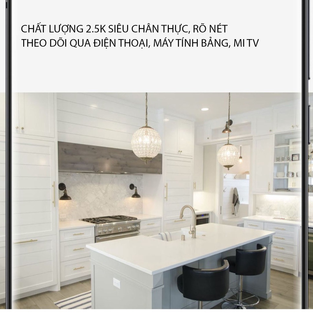 Camera 360 độ Xiaomi Hualai Xiaofang độ phân giải 2.5K, góc quay đôi, góc rộng, hình ảnh sắc nét, kết nối qua APP