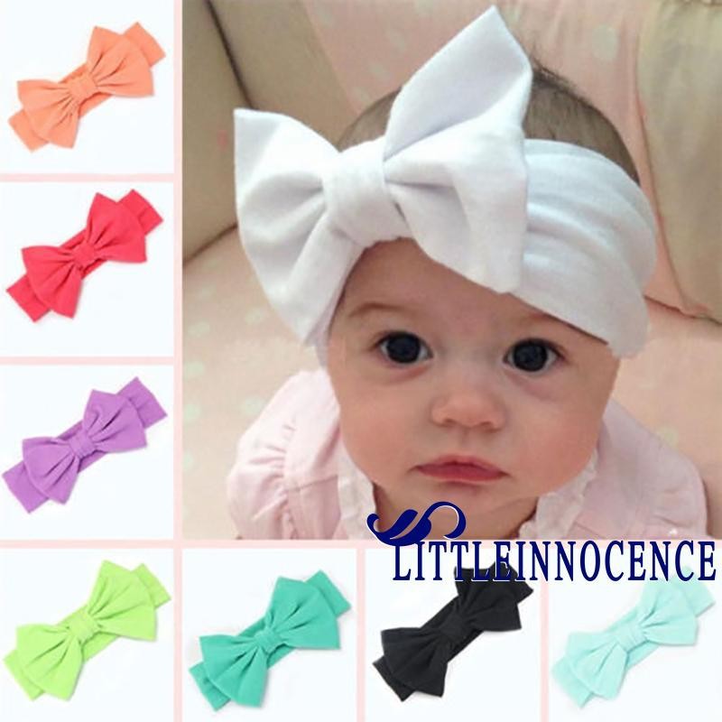 ❤XZQ-Details about   Toddler Girls Baby Kids Big Bow Headband Hairband Stretch Turban Knot Head Wrap