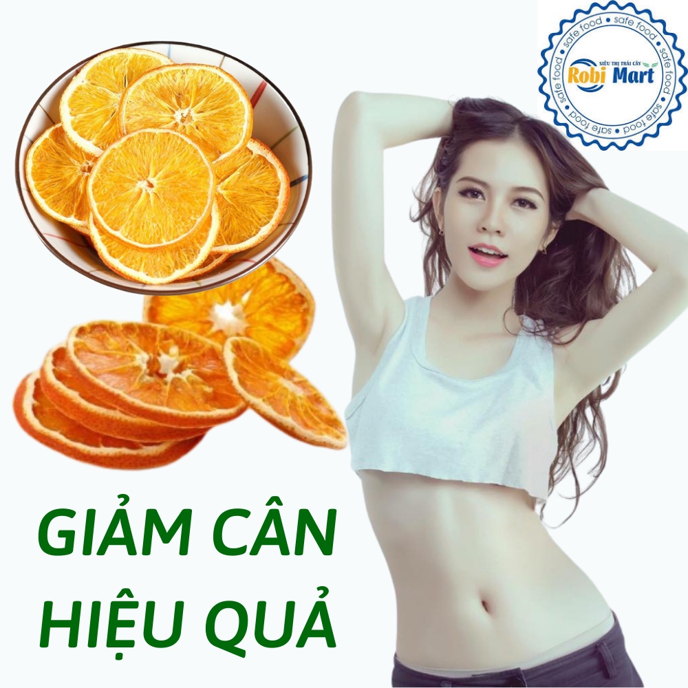 Trà cam mỹ thái lát sấy lạnh Robi Mart gói 20gr - Hàng loại 1 chính hãng