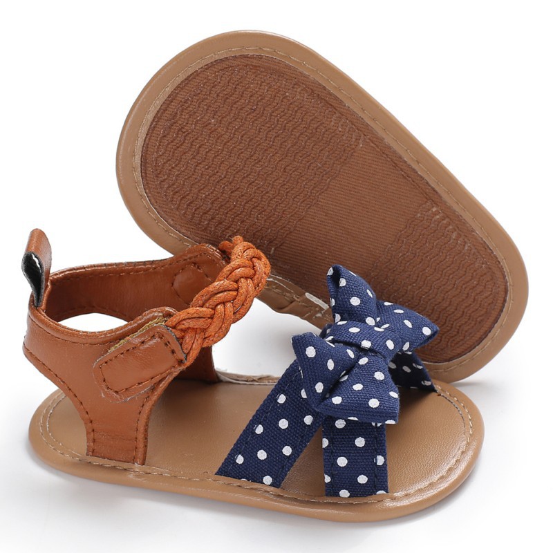 Giày Sandal xỏ ngón chống trượt cho bé gái từ 0-12 tháng tuổi
