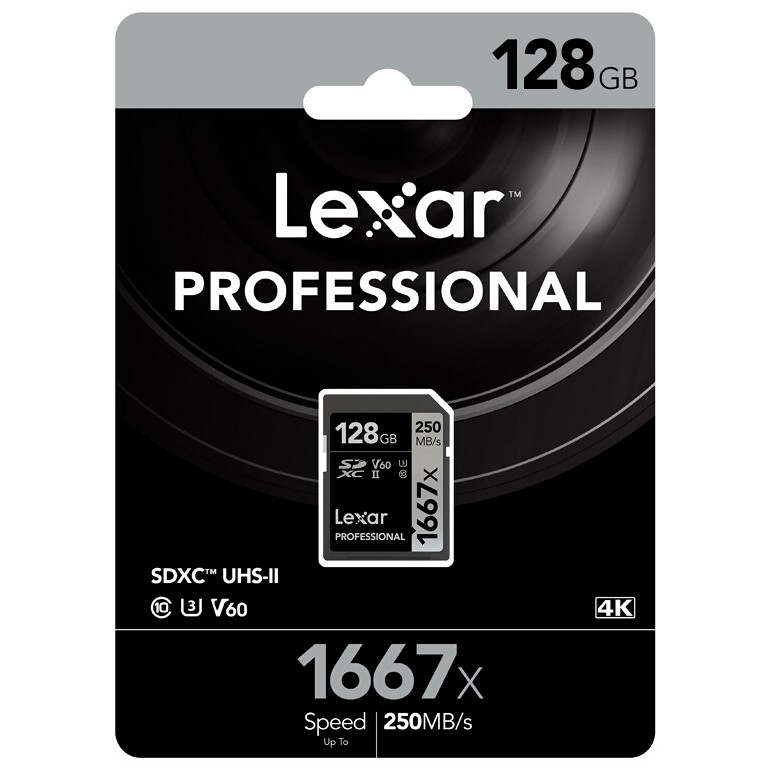 Thẻ nhớ SDXC Lexar Professional 128GB 1667x UHS-II U3 V60 Read 250MB/s (Đen) | BigBuy360 - bigbuy360.vn