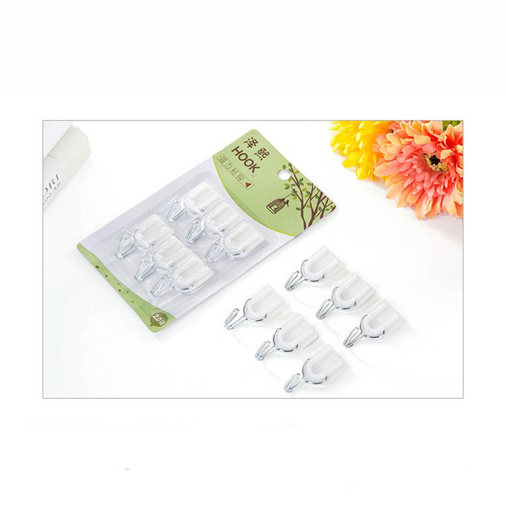 Vỉ 6 móc dán tường chịu lực siêu dính loại dày chắc chắn 1255 SHIPNHANH88