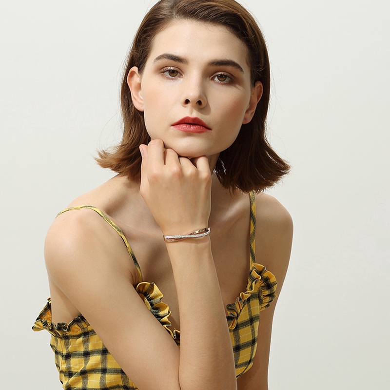 Kiềng tay MAYEBE LAVEND bằng thép titan kiểu Hàn Quốc dễ thương cho nữ