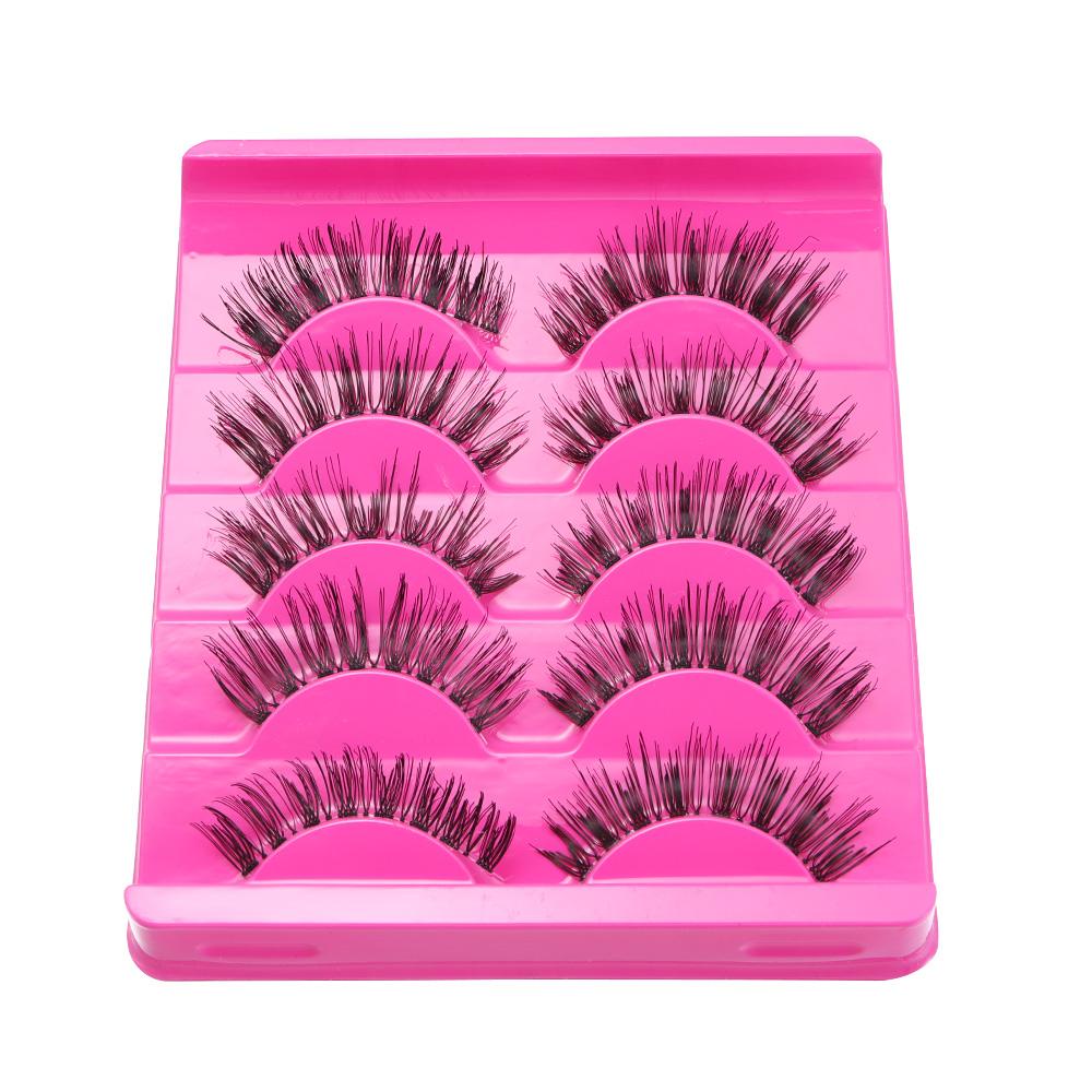 Set 5 Cặp Lông Mi Giả Mềm Mại Dày Và Dài Màu Đen