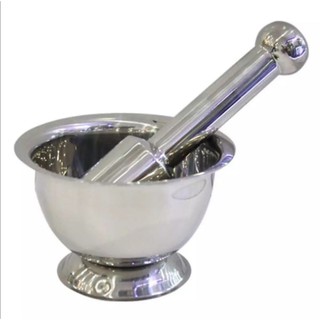 Bộ chày cối INOX loại dày, đường kính 16cm. Sang trọng, bền đẹp, sạch sẽ, dễ vệ sinh