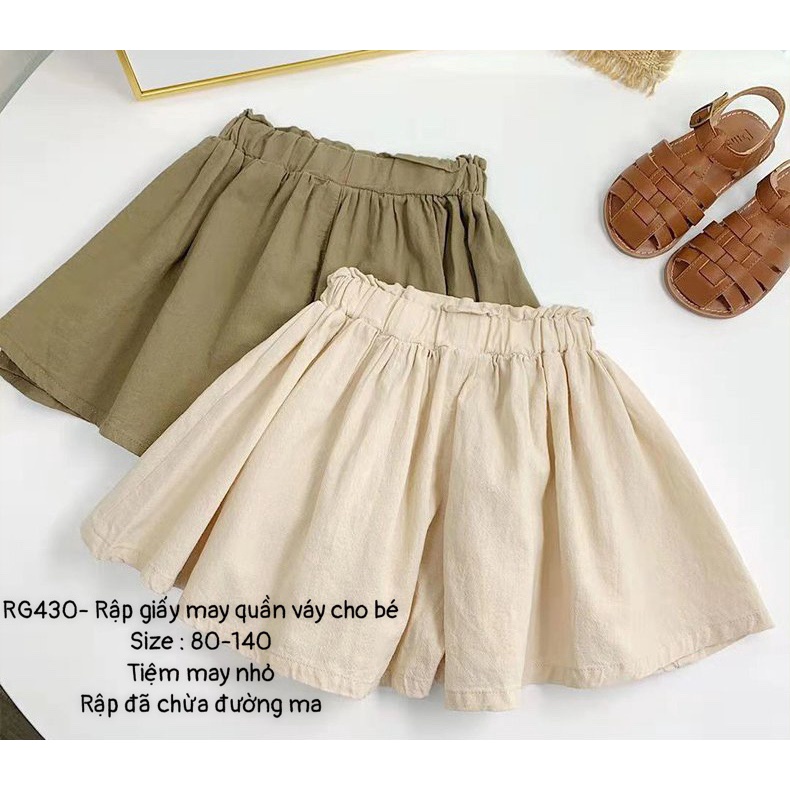 RG430_Rập giấy may quần váy bé gái