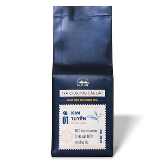 Trà oolong kim tuyên Cầu Đất túi 100g, 100% búp trà oolong đặc sản Đà Lat, Lâm Đồng, gói thiếc làm quà tặng