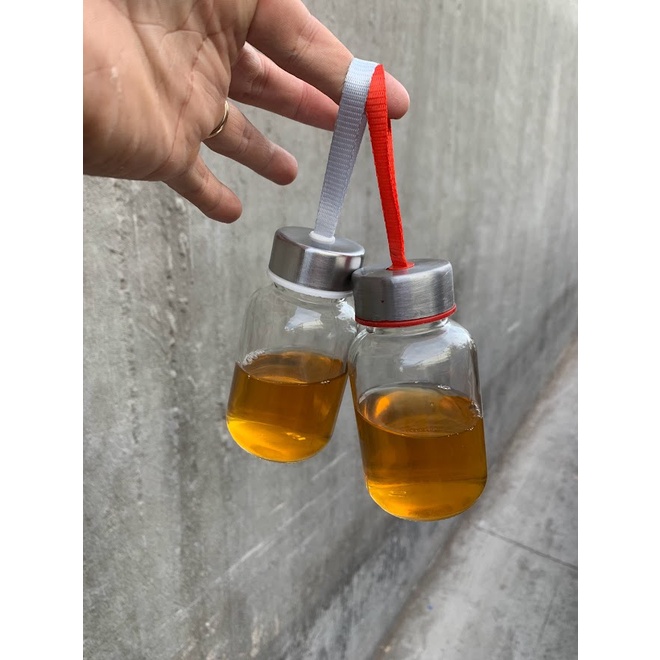 Chai Thủy Tinh Tròn Nắp Dây Xách 150ml | 300ml | 500ml ,Tùy Chọn Dung Tích