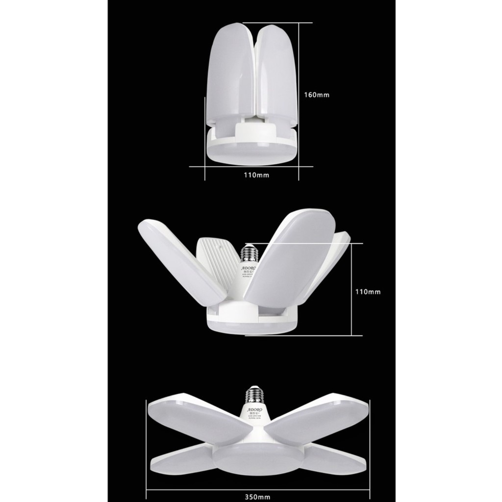 Bóng đèn led 60W 4+1 cánh quạt siêu sáng Đuôi E27 siêu tiết kiệm điện