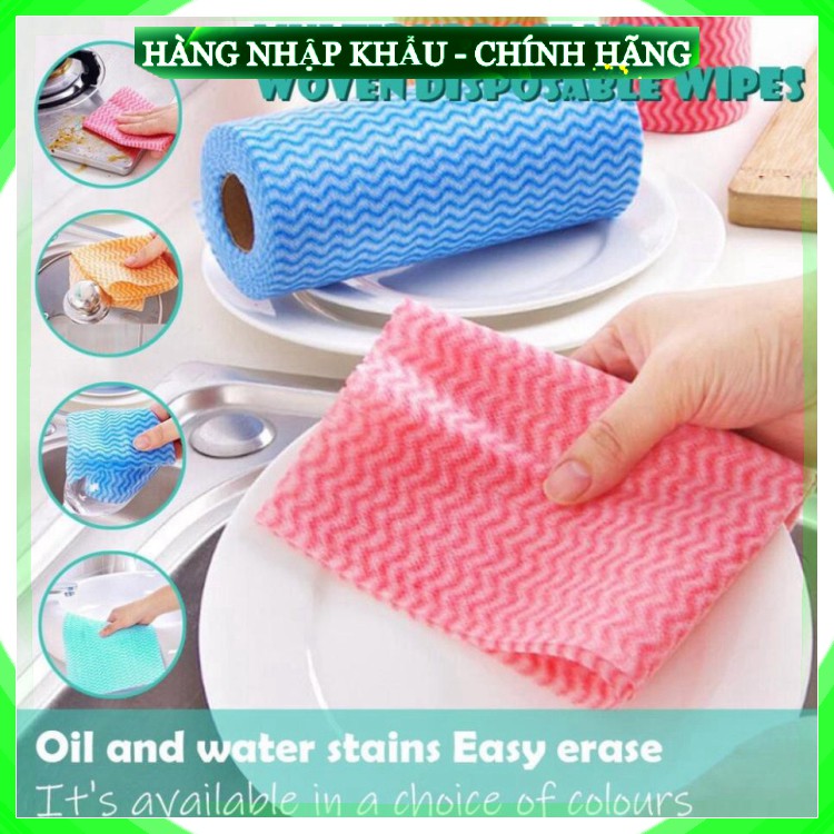 Bịch 50 Tờ Khăn Giấy Lau Đa Năng Bằng Vải Khô Cho Phòng Nhà Bếp Tay Giầy Siêu Sạch Tiện Dụng .