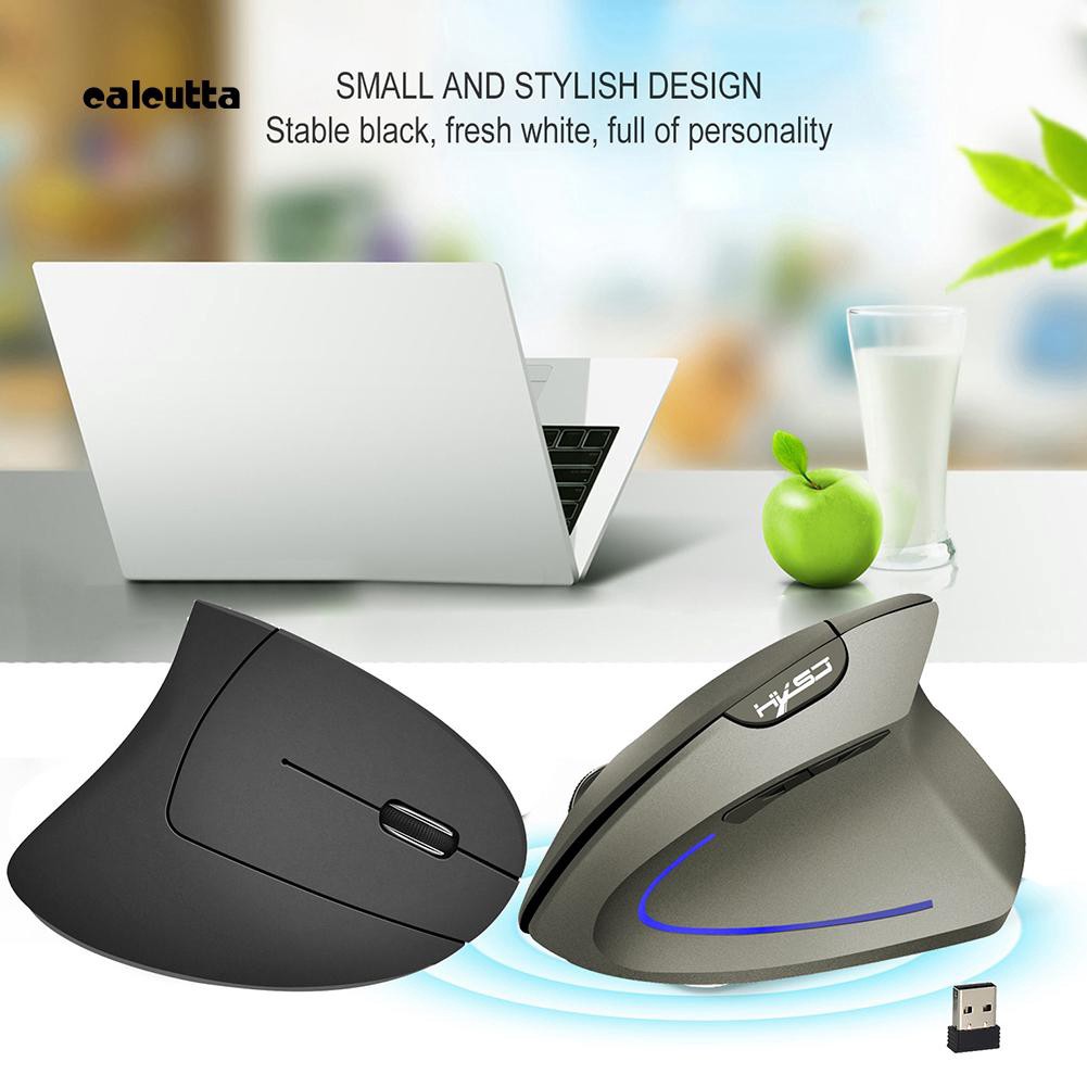 cal_Ergonomic Vertical Chargeable 2.4GHz 2400DPI PC Laptop USB Wireless Gaming Mouse