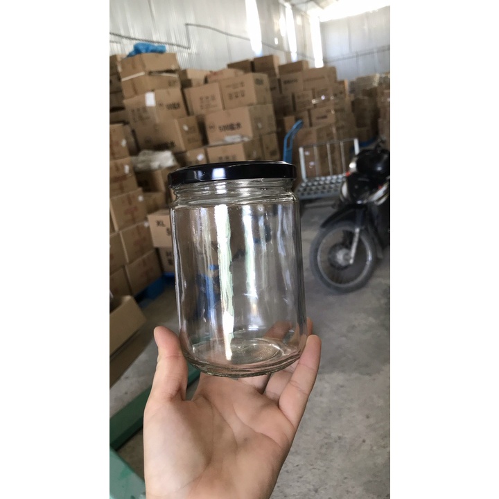 Hũ thuỷ tinh tròn 500ml nắp thiếc