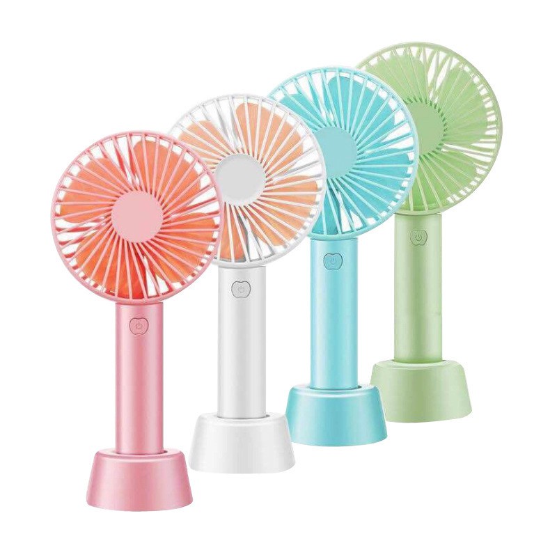 Quạt mini tích điện cầm tay, có giá đỡ để bàn giá rẻ