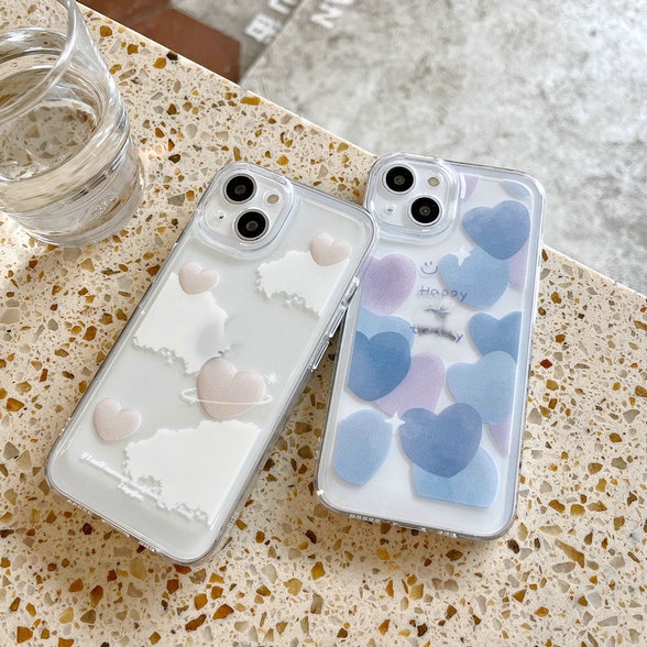 Cute Casing Oppo A53 A33 A52 A72 A92 A31 A5 A9 2020 A3s A5 A12e Reno 5 6 7 Pro 4G 5G F11 Reno5 Reno6 Reno7 Z Clear Painting Purple Love Smiley Style Tpu Soft Thin Shockproof Phone Case Full Back Cover JSCK 01