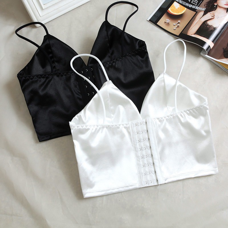 Áo Bra Lụa Phi Bóng 8 Nấc Cài Siêu Hot Hàng Loại 1