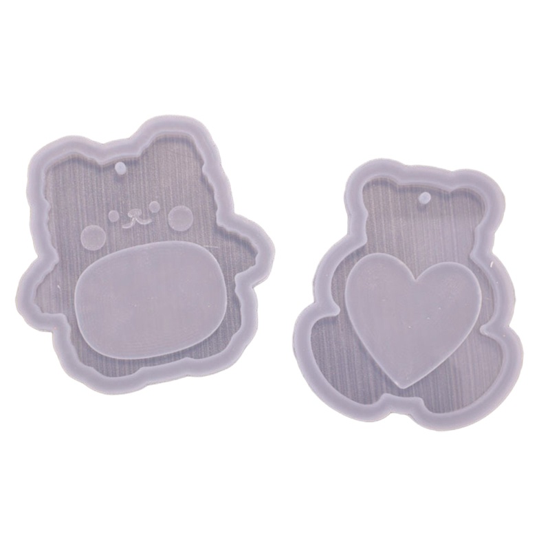 Khuôn Silicone Làm Mặt Dây Chuyền Hình Gấu Đáng Yêu
