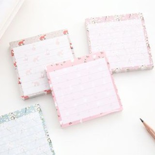 Sticker / Giấy note ghi chú hình hoa in chìm