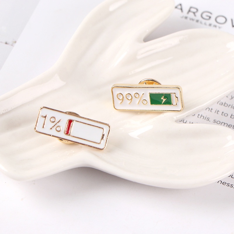 Ghim Cài Áo Tráng Men Hình Pin Điện Thoại Sáng Tạo Cá Tính Thích Hợp Làm Quà Tặng Cho Bạn Bè