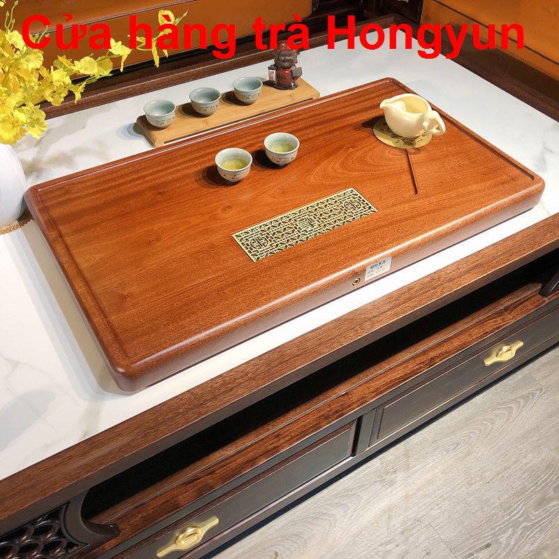 Khay trà Kung Fu gỗ cẩm lai phong cách Trung Quốc mới bộ đơn giản toàn bàn thoát nước hình chữ nhật đăng nhập nhà