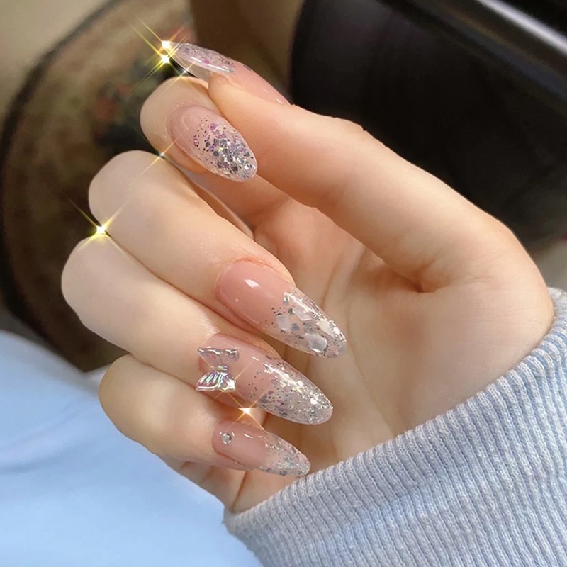 Bộ 24 móng tay giả kèm keo dán Mua Tất thời trang