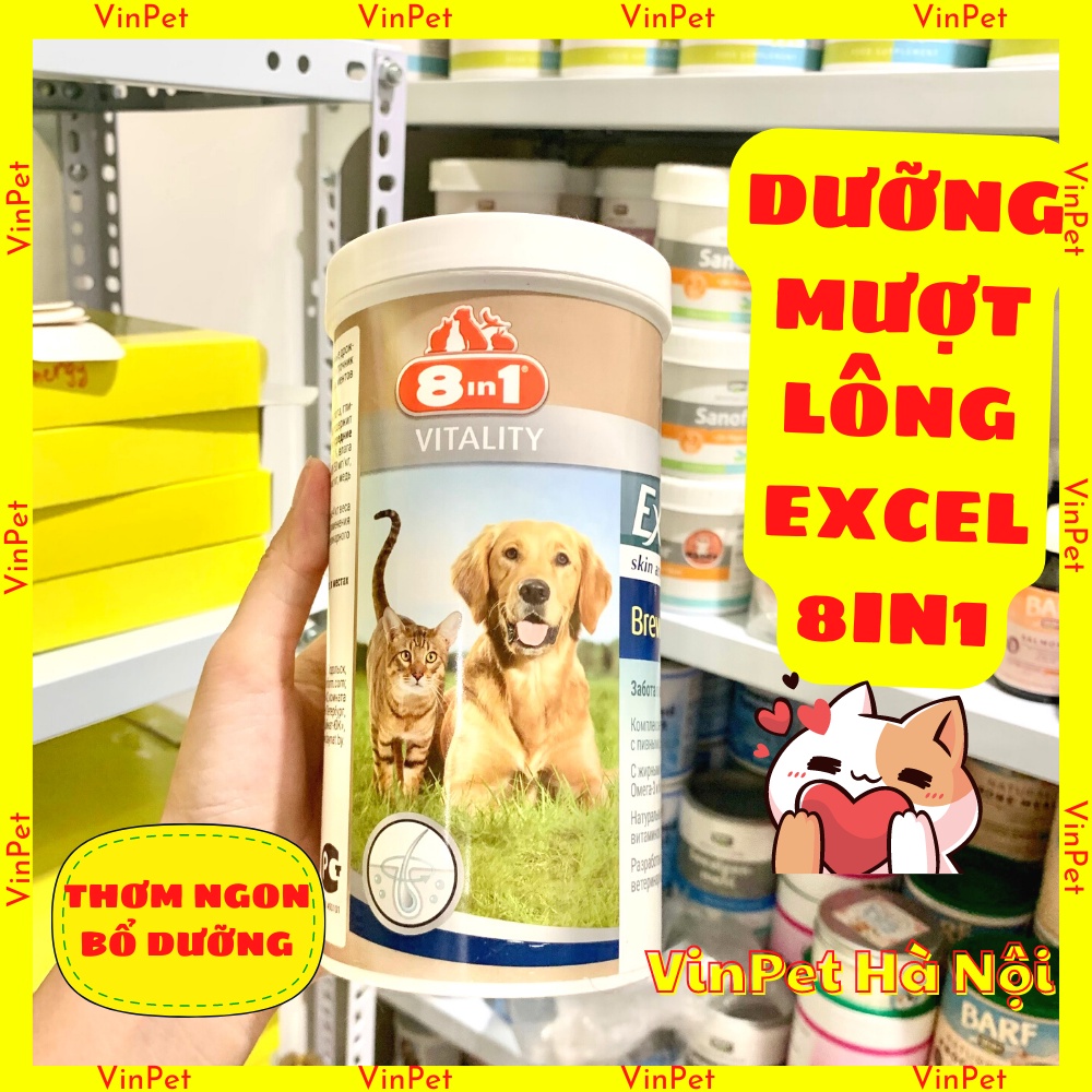 Viên dưỡng lông chó mèo Excel 8in1 nhập Nga