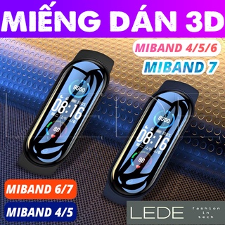 Miếng dán màn miband 7, miband 6, miband 5 3d full màn, dán dẻo mi band 5/6/7 3d full viền