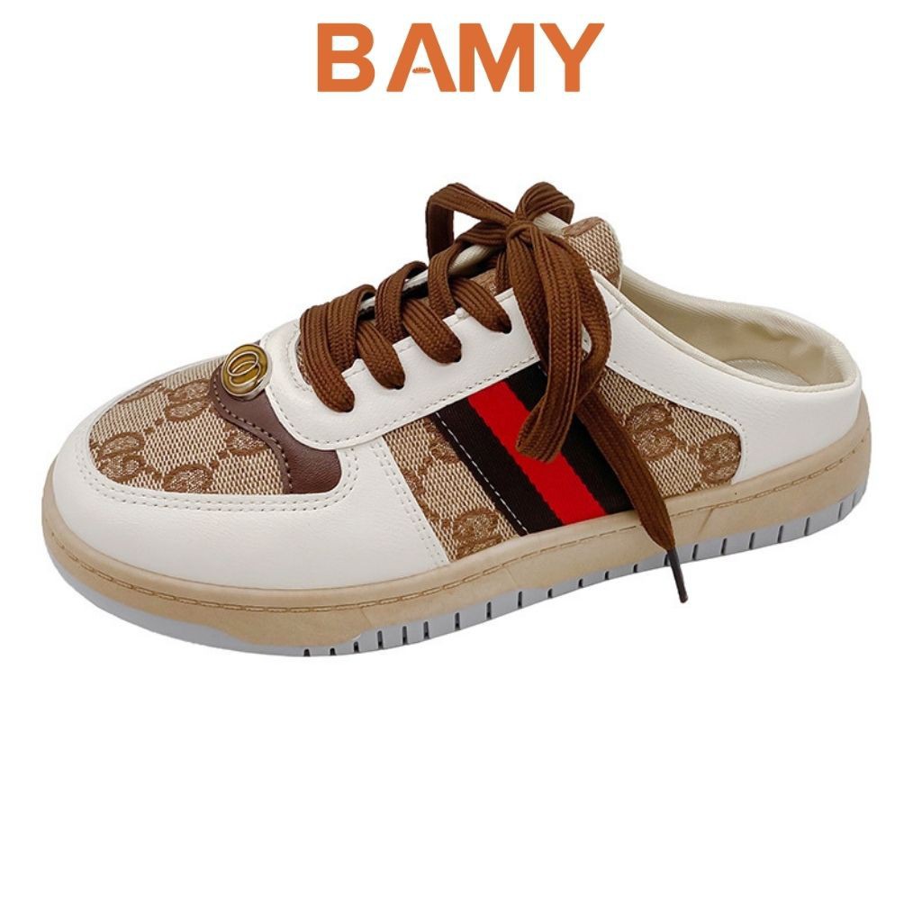 sandal Giày Sục Thể Thao Nữ thời trang, Sục bata đạp gót đế bánh mì 3cm BAMY