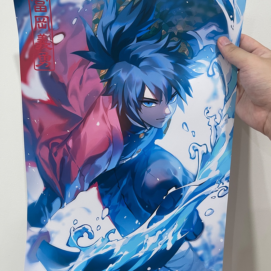 Tranh Dán Tường Áp Phích Anime Kimetsu No Yaiba Decal Poster Trang Trí Phòng Ngủ Phòng Làm Việc Khổ A3