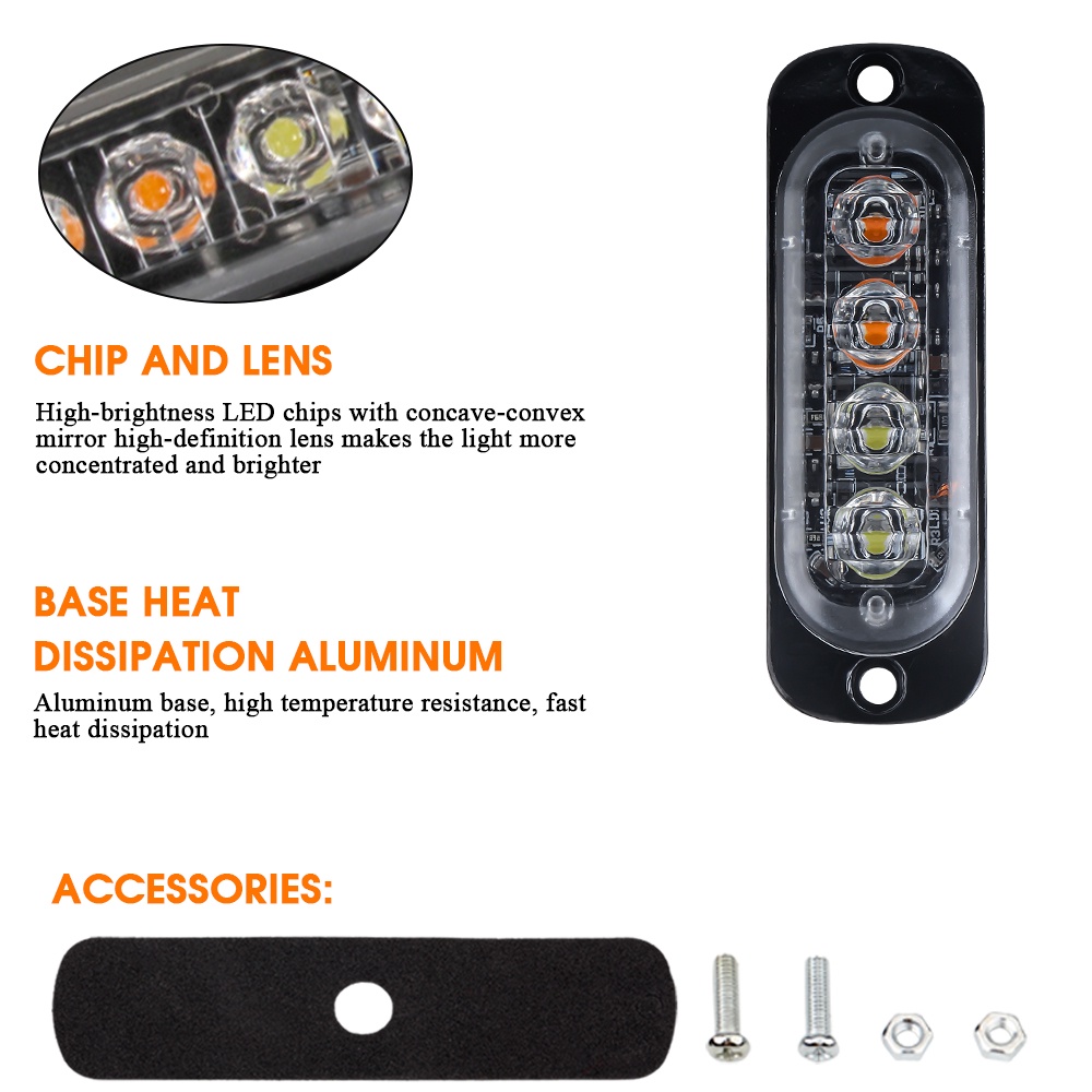 Mới Dải Đèn LED Tín Hiệu Cảnh Báo Tự Động Dành Cho Xe Hơi / Xe Tải / Xe Máy