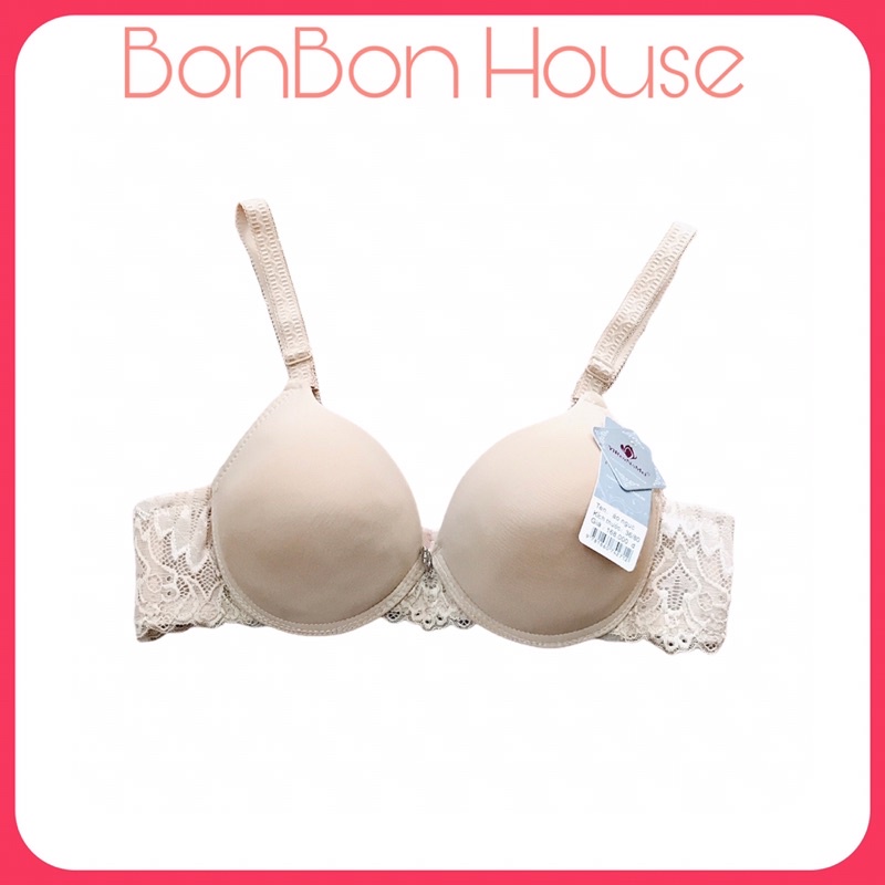 Áo lót nâng ngực quả trơn quai ren