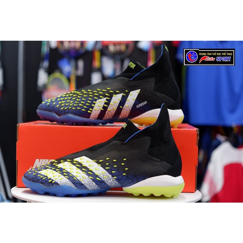 Giày đá bóng PREDATOR FREAK + TF bản siêu cấp - đen xanh (size 39 - 45 )