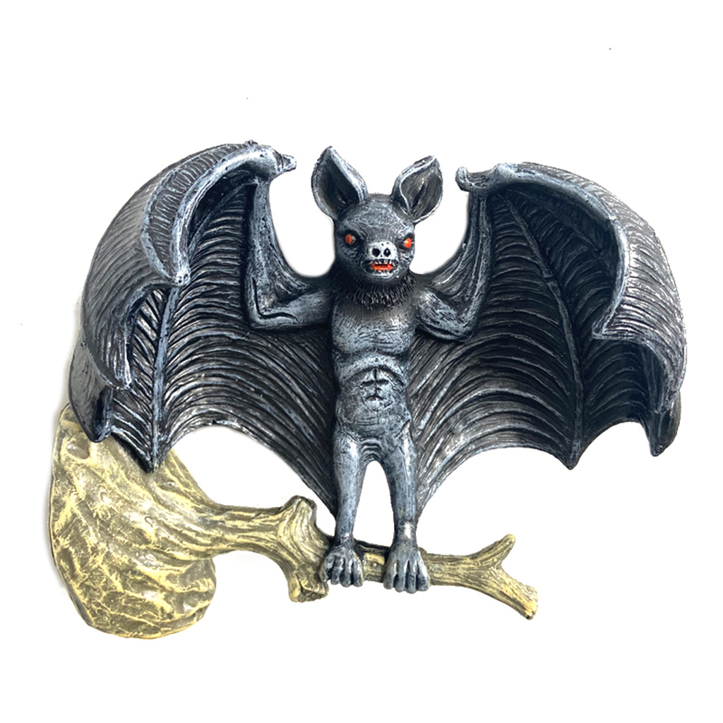 LUCKY Resin Halloween Bat Statue Patio Ornaments Figurine Garden Yard For Outdoor Decor Lawn Sculpture