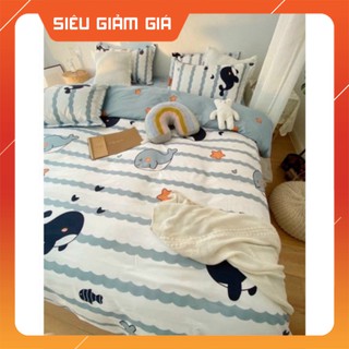Bộ 4 Món Vỏ Chăn Ga Gối Coton poly cao cấp ( không kèm ruột )