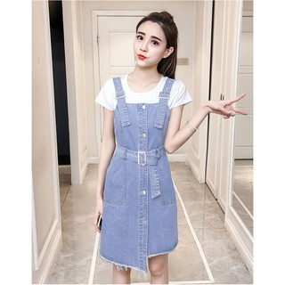 Yếm Jean Nữ Thắt Eo Lệch Tà Duyên Dáng