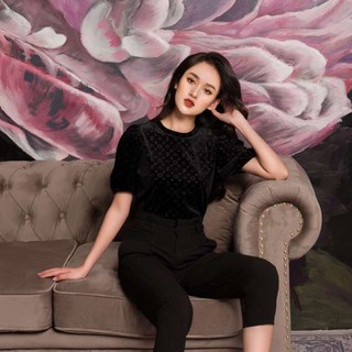 Áo Nhung họa tiết LV