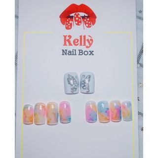 Mẫu Nail Box móng up loang sang chảnh kelly