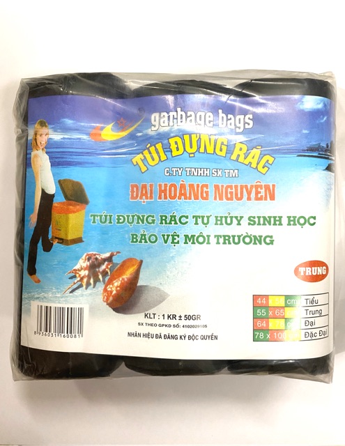 Túi đựng rác lốc 3 cuộn 1kg / Bịch rác 3 cuộn cỡ đại, trung, tiểu