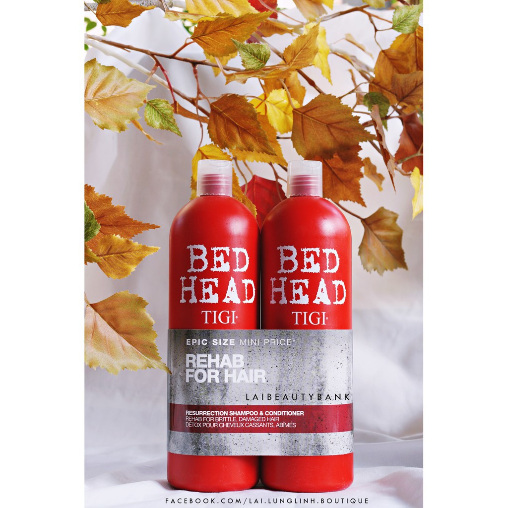 [Chính Hãng]Cặp dầu gội BED HEAD TIGI URBAN ANTIDOTES Resurrection 750ml*2 DẦU GỘI PHỤC HỒI TÓC CẤP ĐỘ3