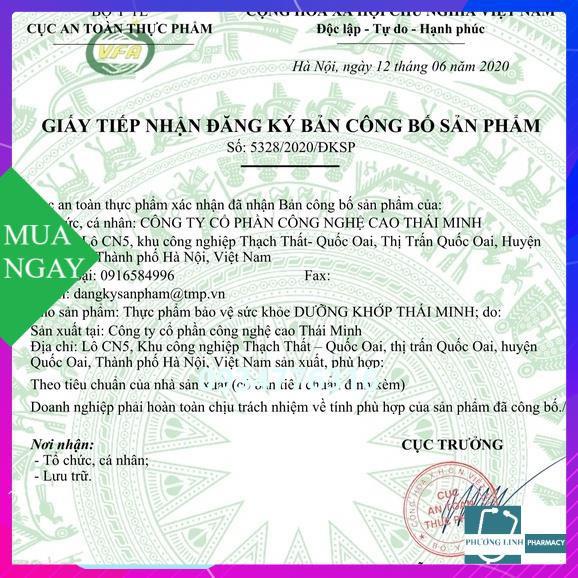 DƯỠNG KHỚP THÁI MINH hộp 20 viên