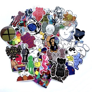 Sticker kaws 30-60 cái ép lụa có đề can bóc dán/ hình dán kaws