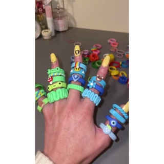 Nhẫn Đất Sét Handmade Nhiều Màu Mùa Hè (ib chọn mẫu)