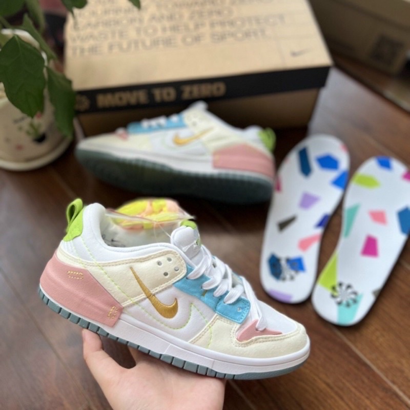 Giày jordan SB dunk nỉ xanh lá thấp cổ, giày JD 1 Sb 7 màu, kem sữa cao cấp