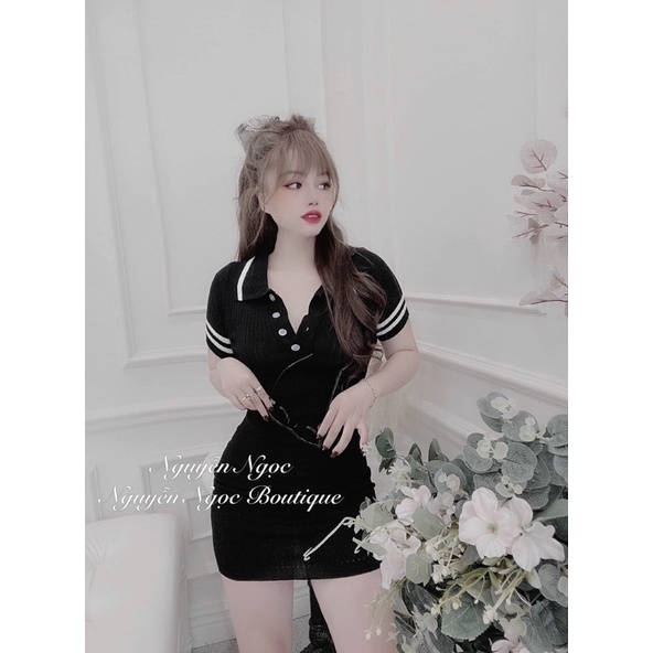 Váy len body viền hàng Quảng Châu